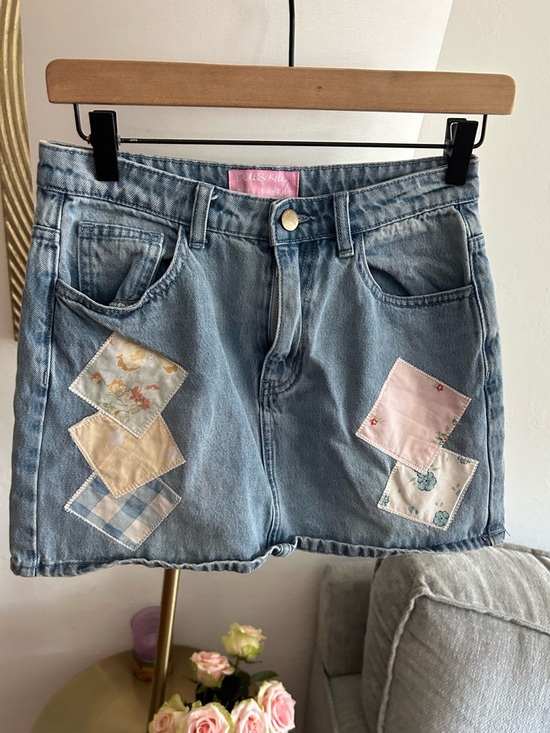 Dolls Kill Dresses & Skirts - Dolls Kill X Holly Hobbie Denim Patch Mini Skirt S
